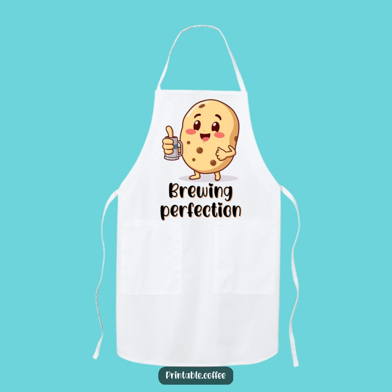 Funny Cookie Coffee Pot Apron: Cook with Playful Charm, Perfect Gift