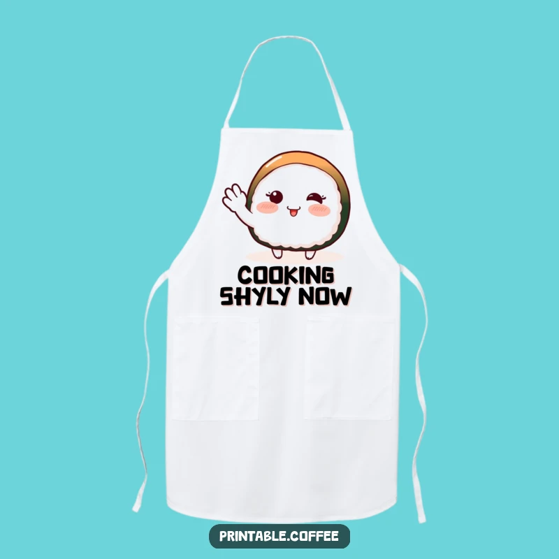 Funny Sushi Wave Apron: Blushing Chef's Bib, Hilarious Gift