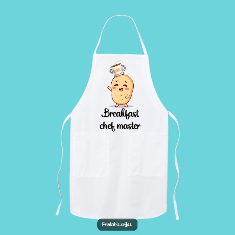 Funny Bagel Coffee Apron: Hilarious Kitchen Accessory for Morning Brews