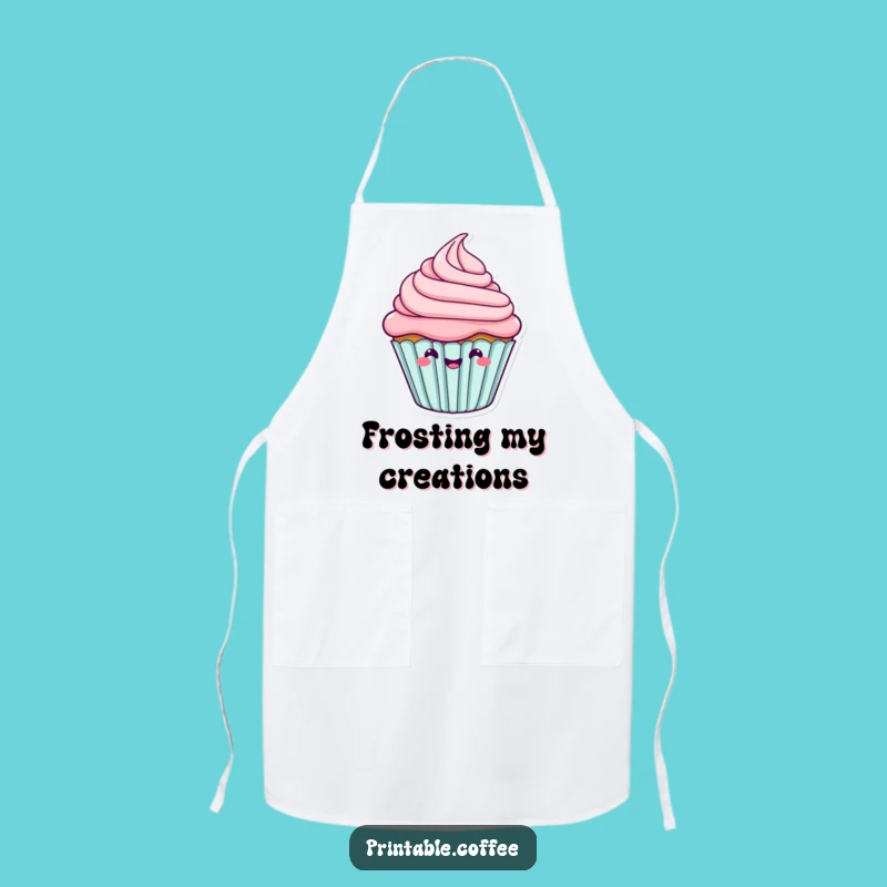 Funny Cupcake Wiggle Apron: Happy Frosting Chef Wear, Practical Funny Gift