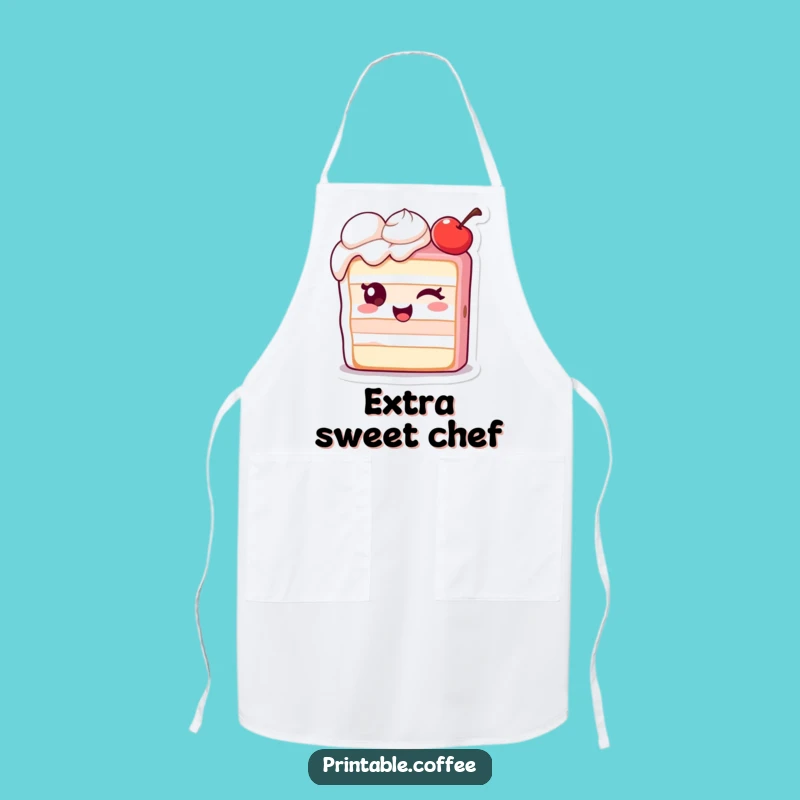 Funny Winking Cake Apron: Extra Cherry Chef's Bib, Hilarious Gift