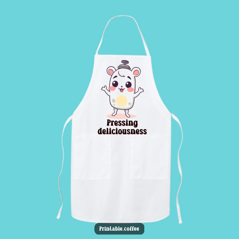 Funny French Press Apron: Shimmy Character, Hilarious Coffee Making Gift