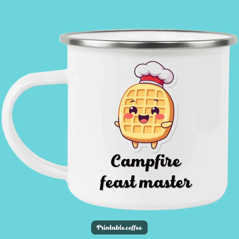Funny Waffle Chef Hat Camping Mug: Delightful Adventures and Warm Drinks