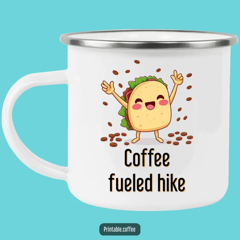 Funny Taco Camping Mug: Victory Beans, Outdoor Fiesta, Perfect Funny Gift!