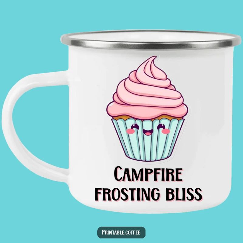 Funny Cupcake Wiggle Camping Mug: Durable Happy Frosting Cup, Great Funny Gift