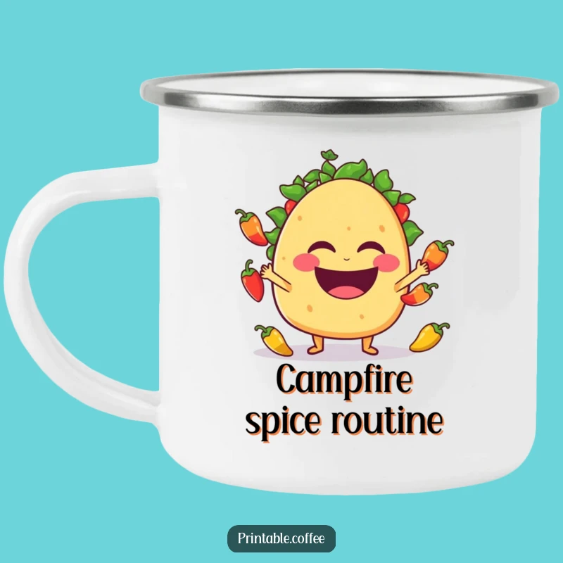 Funny Taco Juggling Camping Mug: Durable Fiesta Cup, Great Funny Gift