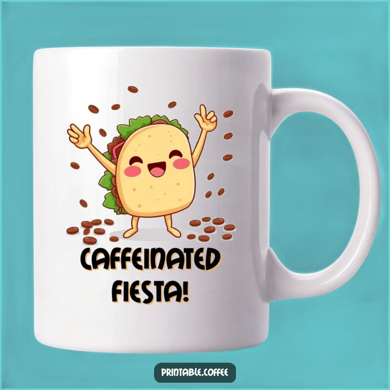 Funny Taco Dance Mug: Victory Beans, Fiesta Fuel, The Perfect Funny Gift!