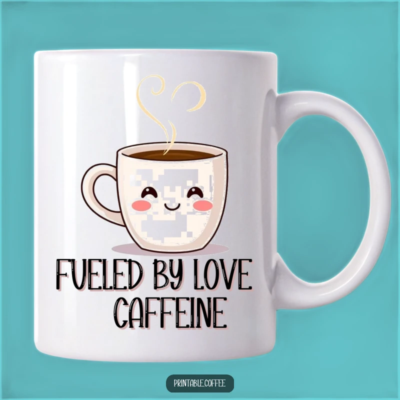 Funny Smiling Coffee Mug Heart Steam Mug - Whimsical & Loving Gift