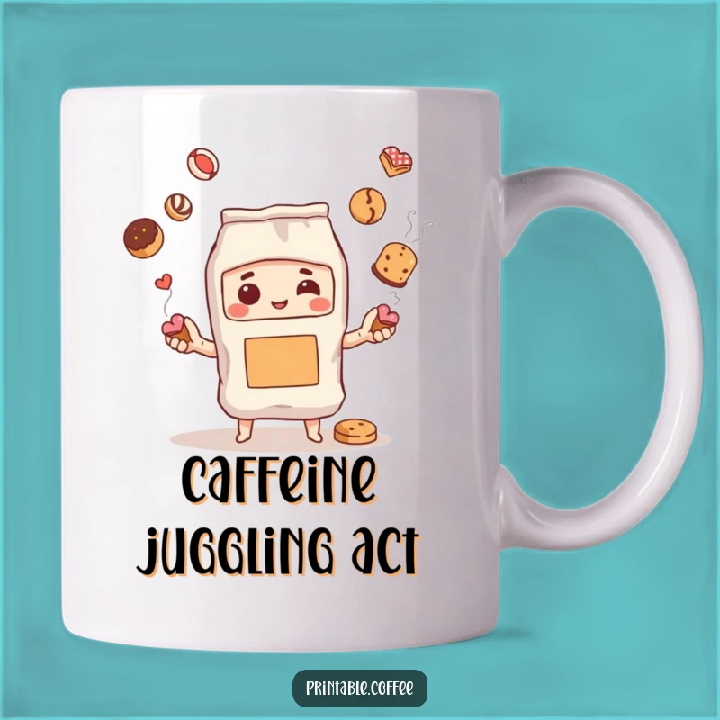 Funny Coffee Bag Juggling Pastries Mug: A Baker's Delightful Gift