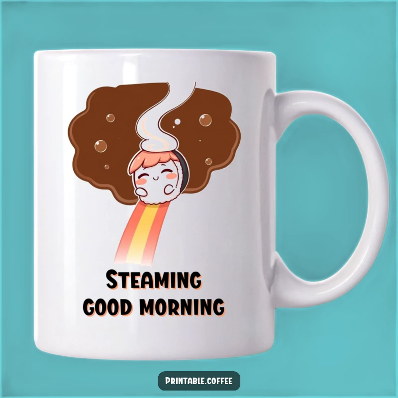 Funny Sushi Coffee Mug: Steam Rainbow Slide, Witty Charm, Perfect Funny Gift!