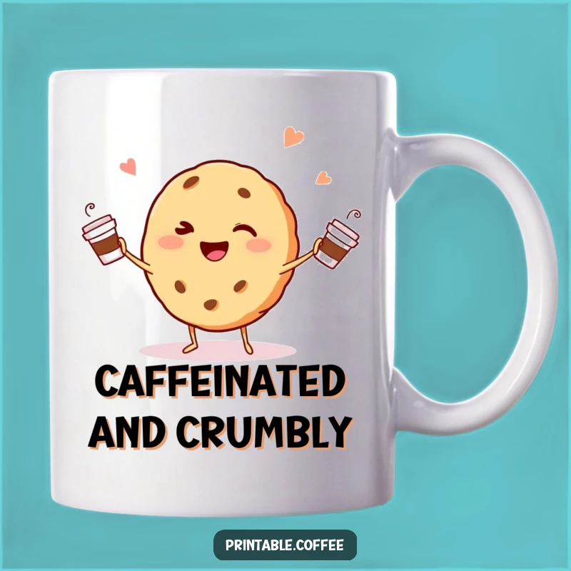 Funny Winking Cookie Mug: Juggling Joyful Coffee Happiness Gift