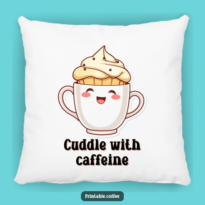 Funny Muffin Coffee Pillow: Cozy Comfort for Coffee Lovers Gift