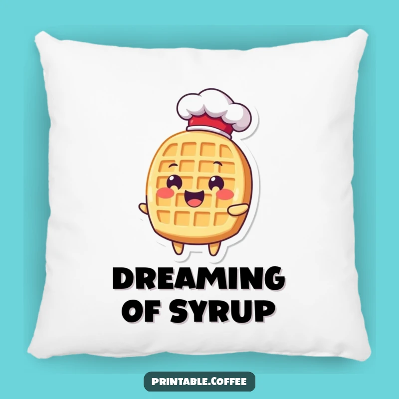 Funny Waffle Chef Hat Pillow: Delightful Comfort and Cozy Humor