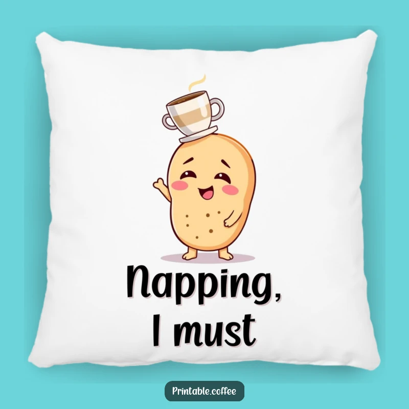 Funny Bagel Coffee Pillow: Cozy Morning Balance for Coffee Lovers