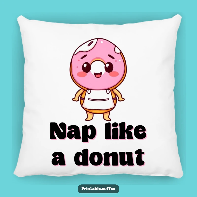 Funny Barista Donut Pillow for Sweet and Cozy Comfort