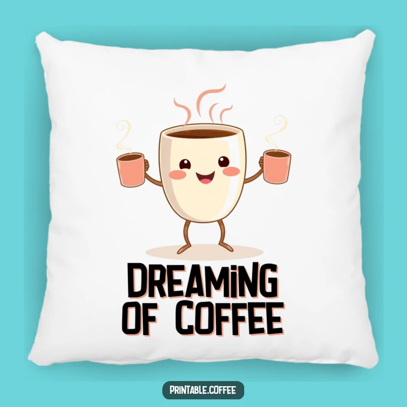 Funny Coffee Juggler Pillow: Cozy Brew Companion, a Soft Humorous Gift