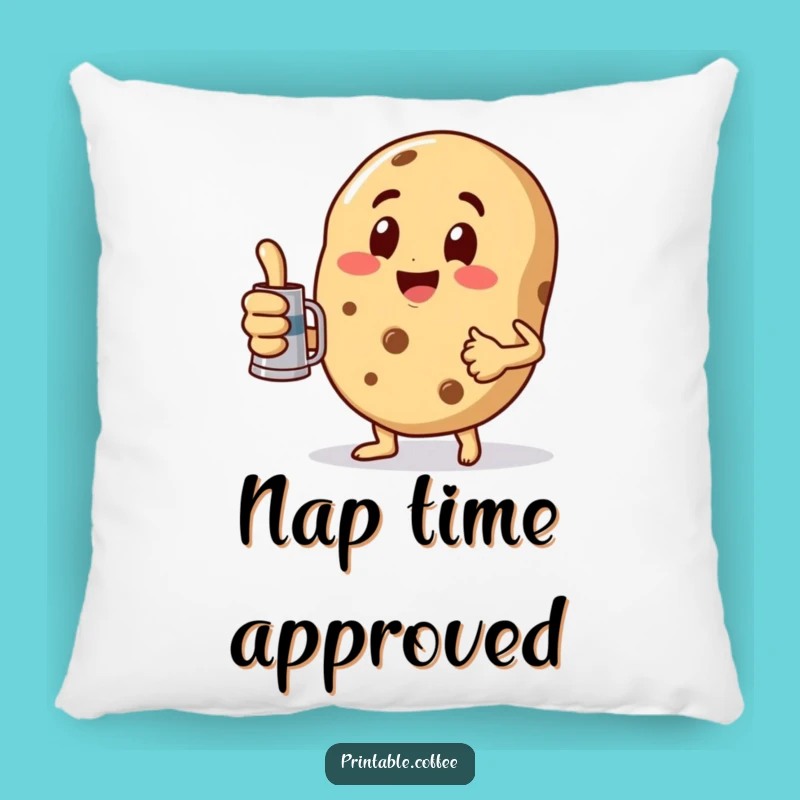 Funny Cookie Thumbs Up Pillow: Snuggle with This Playful Character, Cozy Gift