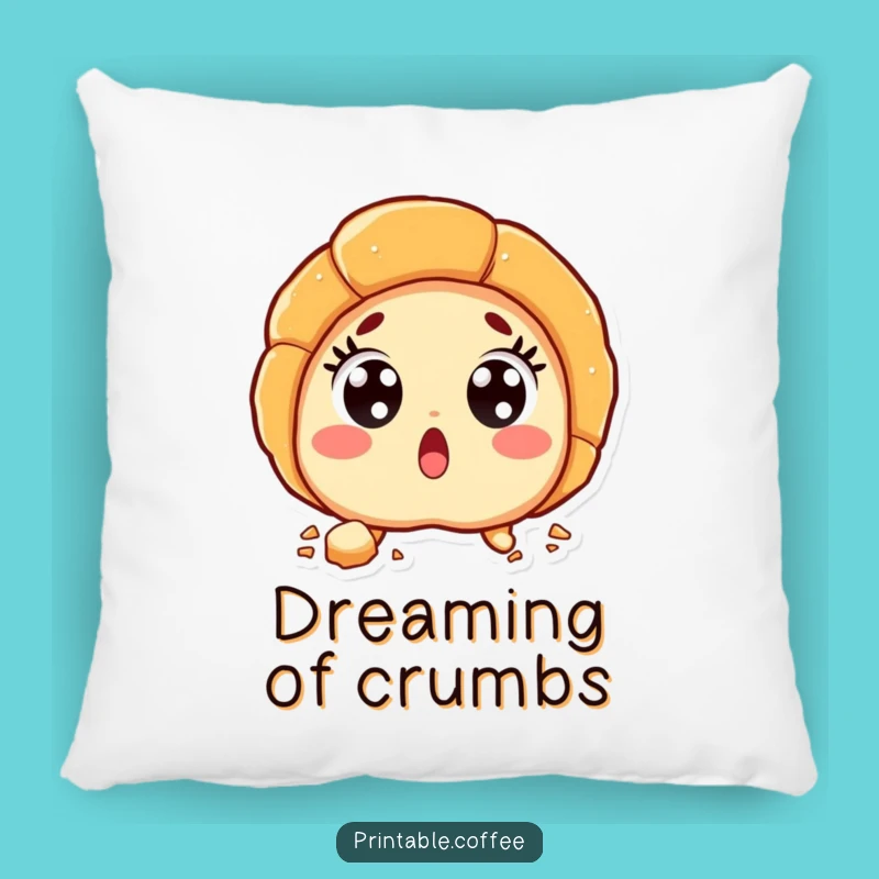 Funny Croissant Surprise Pillow: Cozy Wide-Eyed Cushion, Whimsical Funny Gift