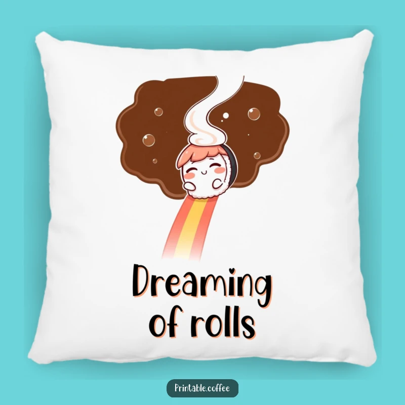 Funny Sushi Pillow: Rainbow Slide, Cozy Comfort, Sweet Funny Gift!
