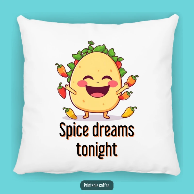 Funny Taco Juggling Pillow: Cozy Laughing Character Cushion, Fun Funny Gift