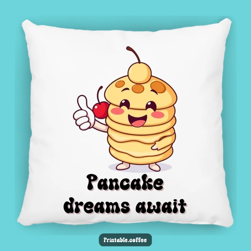 Funny Pancake Thumbs-Up Pillow: Cheerful Stack Character - Comfy & Hilarious Accent Pillow Gift