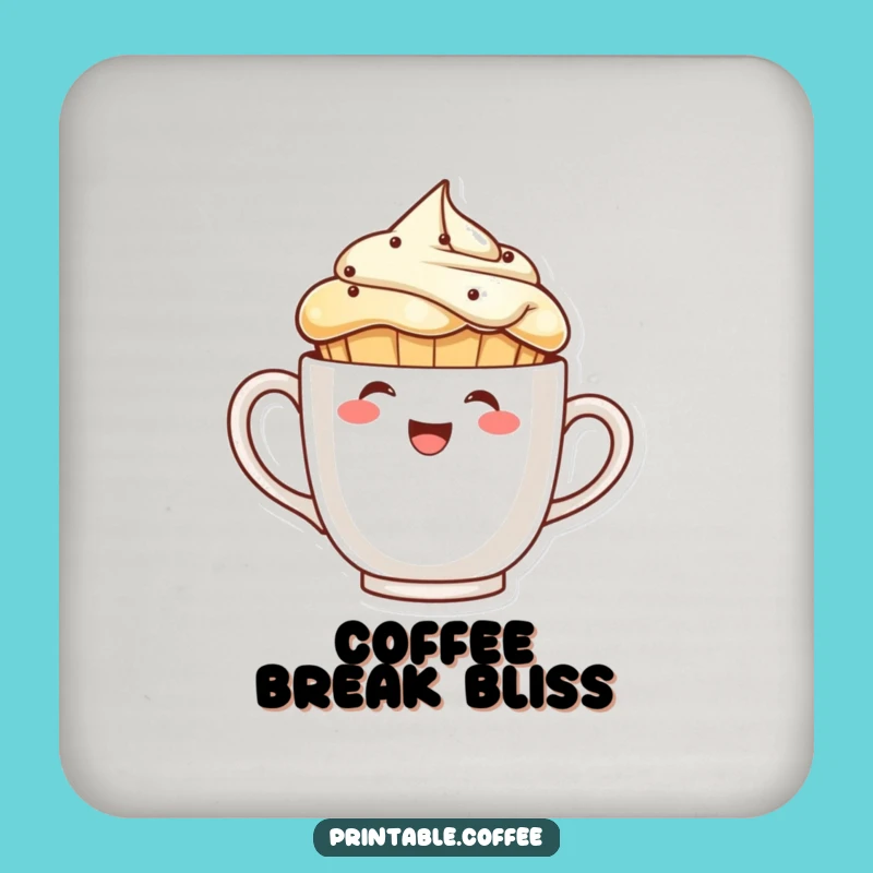 Funny Muffin Coffee Coasters: Protect Surfaces with Morning Cheer Gift