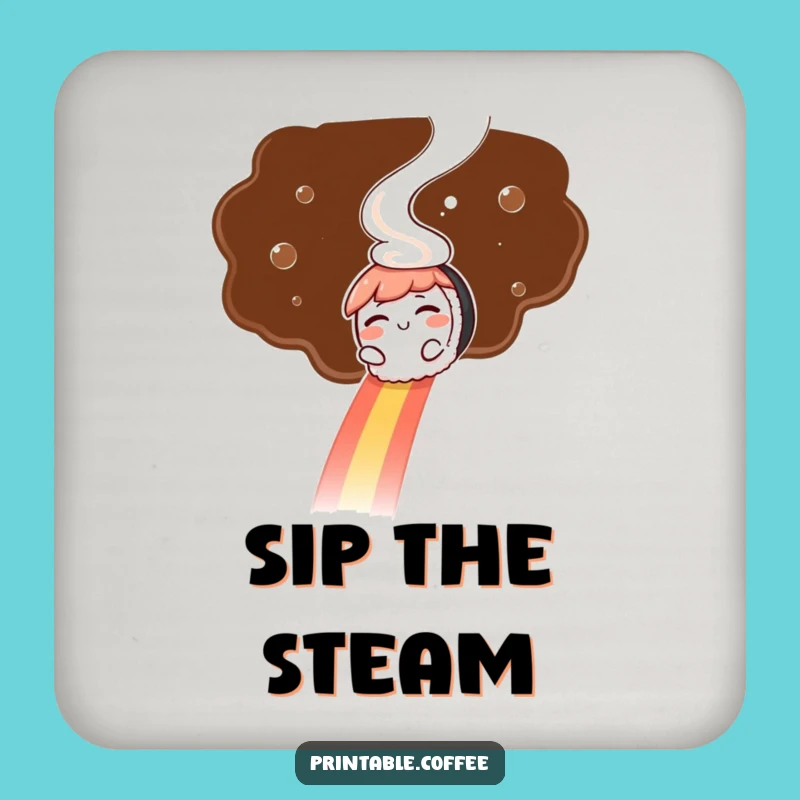 Funny Sushi Coasters: Rainbow Slide, Coffee Charm, Hilarious Funny Gift!