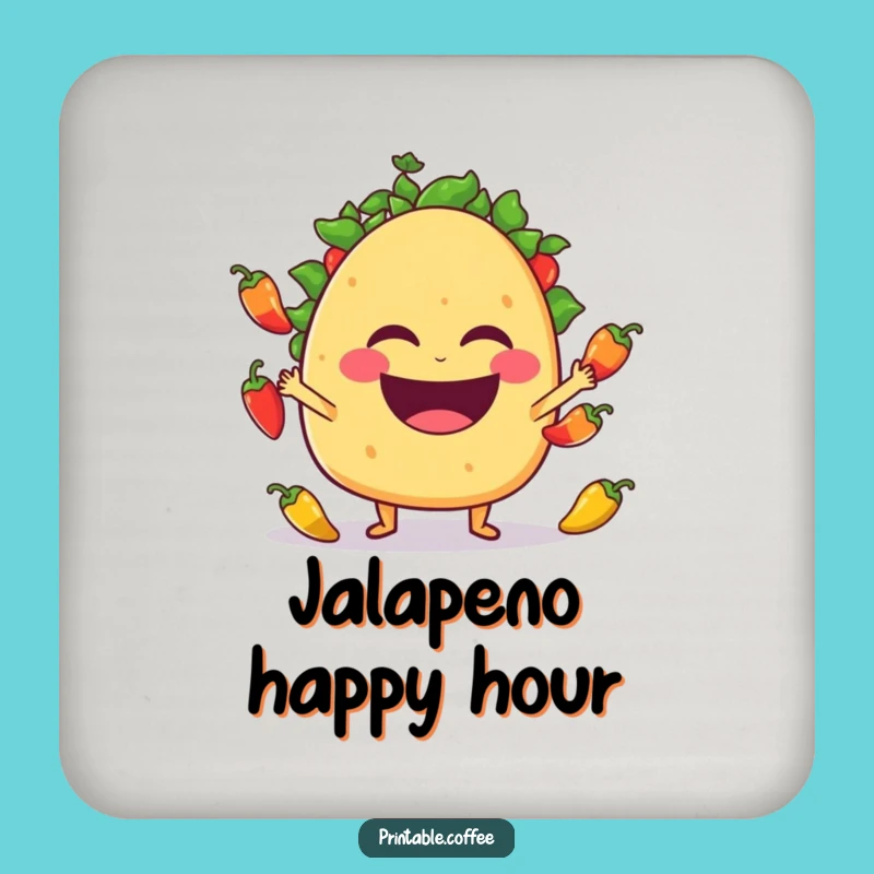 Funny Taco Juggling Coaster: Laughing Fiesta Protector, Unique Funny Gift