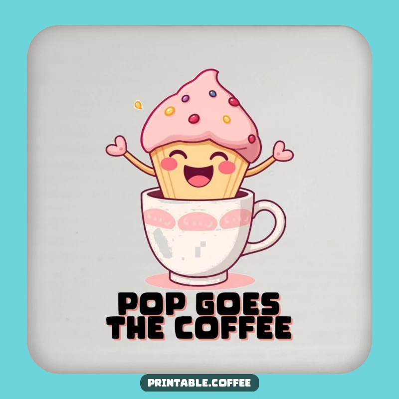 Funny Muffin Burst Coaster: Add Joy to Your Table, Ideal Gift