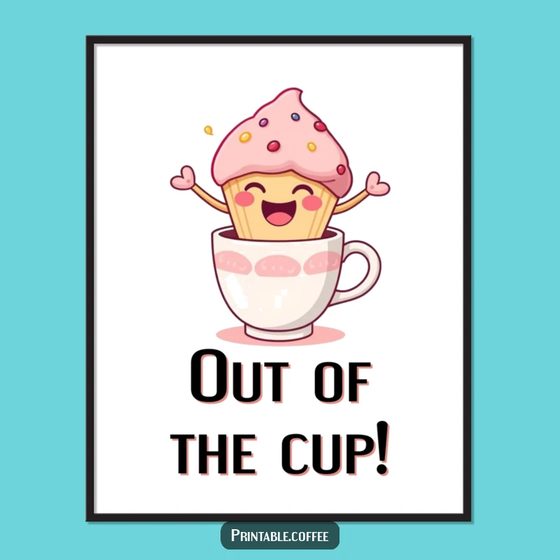 Funny Muffin Burst Poster: Brighten Your Walls with Joyful Art, Perfect Gift