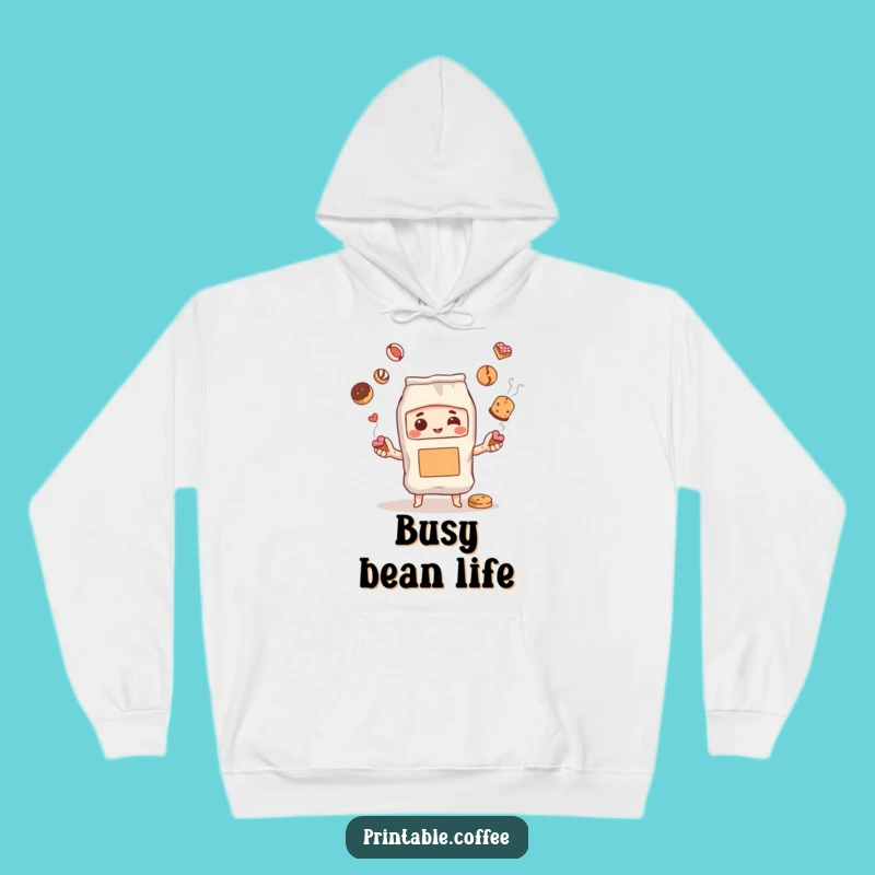 Cozy Funny Coffee Bag Juggling Pastries Hoodie for Treat Lovers