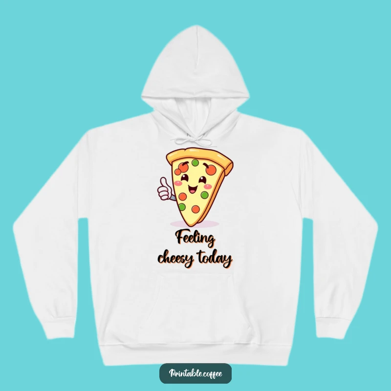 Funny Pizza Slice Thumbs Up Hoodie: Cozy Foodie Sweatshirt, Great Gift