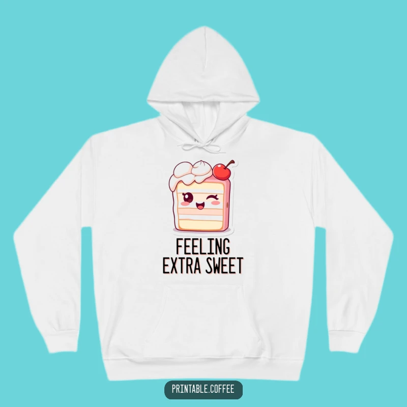 Funny Winking Cake Hoodie: Cozy Dessert Sweatshirt, Perfect Gift
