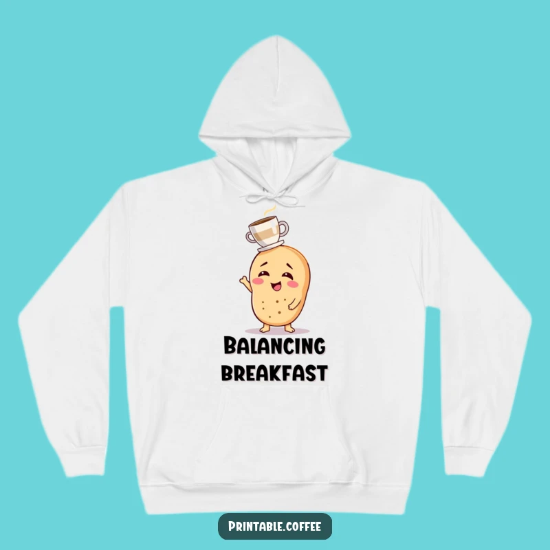 Funny Bagel Coffee Hoodie: Cozy Morning Balance for Caffeinated Comfort