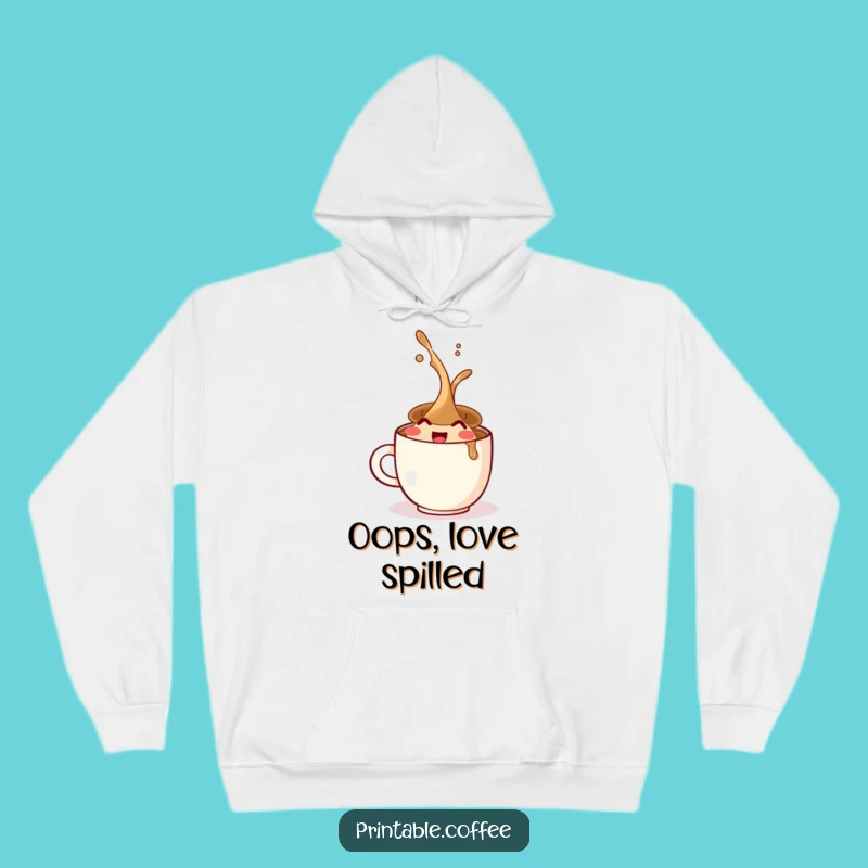 Cozy Funny Coffee Cup Spill Hoodie for Ultimate Morning Comfort