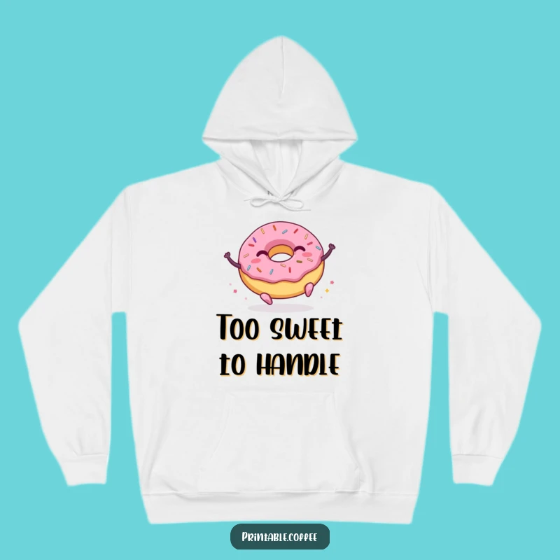 Funny Donut Hoodie: Bouncing Sprinkles Character, Cozy and Hilarious Gift Idea