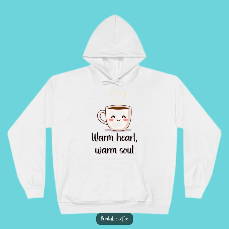 Funny Coffee Mug Heart Steam Hoodie - Cozy & Whimsical Gift