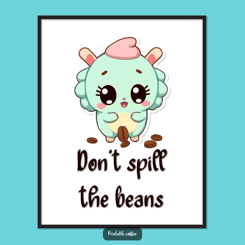 Hilarious Free Printable Wall Art: Churro Coffee Bean Surprise Downloadable Decor