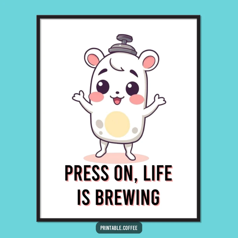 Funny Free Printable French Press Wall Art: Shimmy Style, Hilarious Downloadable Decor!
