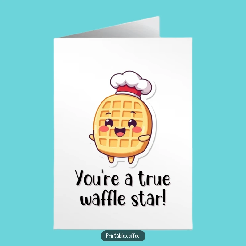 Free Printable Waffle Chef Card Funny Congrats Downloadable Gift