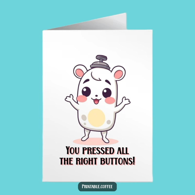 Free Printable French Press Congrats Card: Shimmy Your Success, Funny Downloadable Gift!