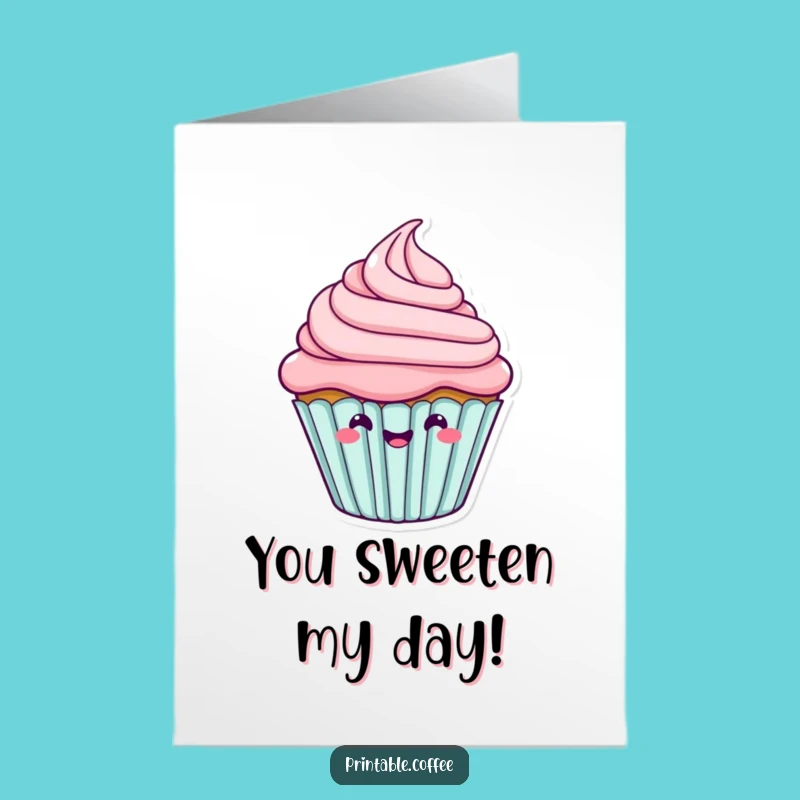 Free Printable Cupcake Card: Joyful Frosting Wiggle for a Funny Congratulations Downloadable Gift