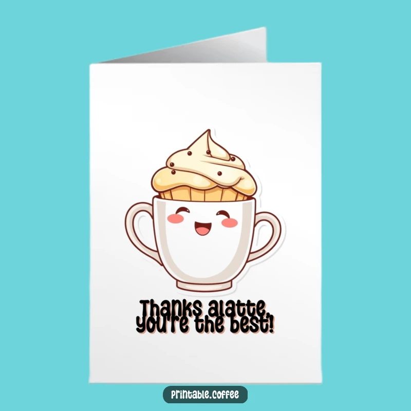 Free Printable Muffin Thank You Card: Muffin Says Thanks with a Laugh!