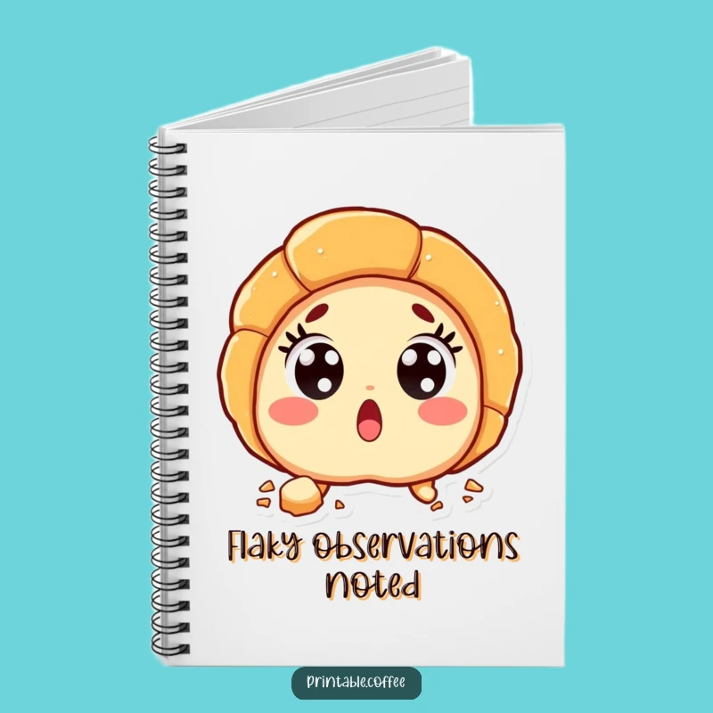 Funny Croissant Surprise Notebook: Wide-Eyed Journal, Perfect Funny Gift