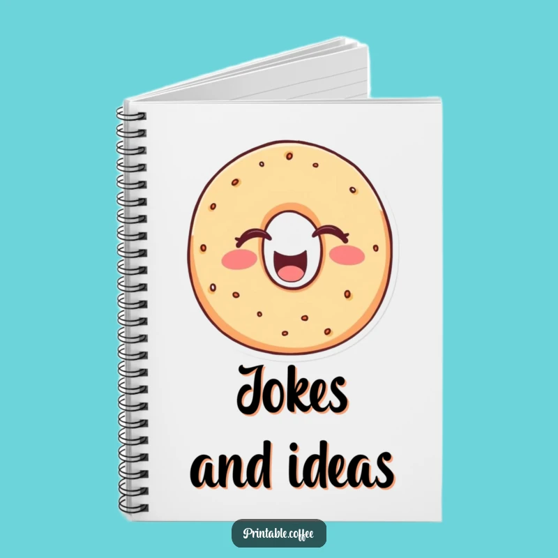Funny Bagel Laugh Notebook: Cheerful Character Laughing Heartily - Creative Journal & Hilarious Gift