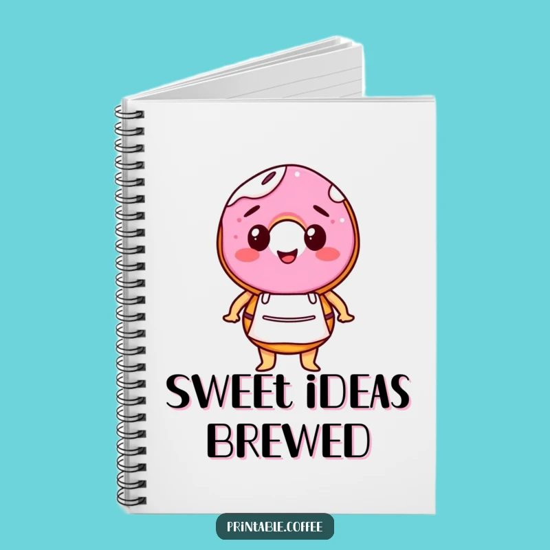 Funny Barista Donut Notebook for Sweet Ideas