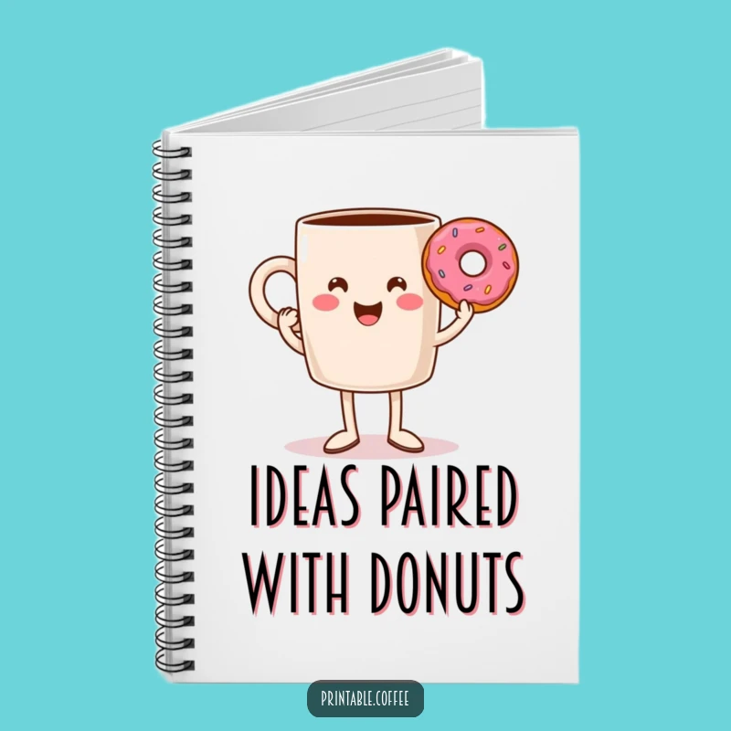 Funny Coffee Mug Legs Donut Notebook - Hilarious Journal for Morning Thoughts