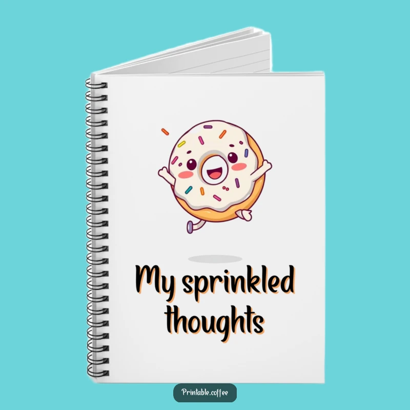 Funny Donut Jump Notebook: Cheerful Sprinkled Journal, Perfect Funny Gift for Writers