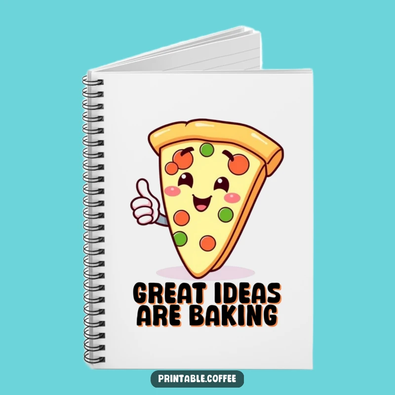 Funny Pizza Slice Thumbs Up Notebook: Gleeful Foodie Journal, Perfect for Notes