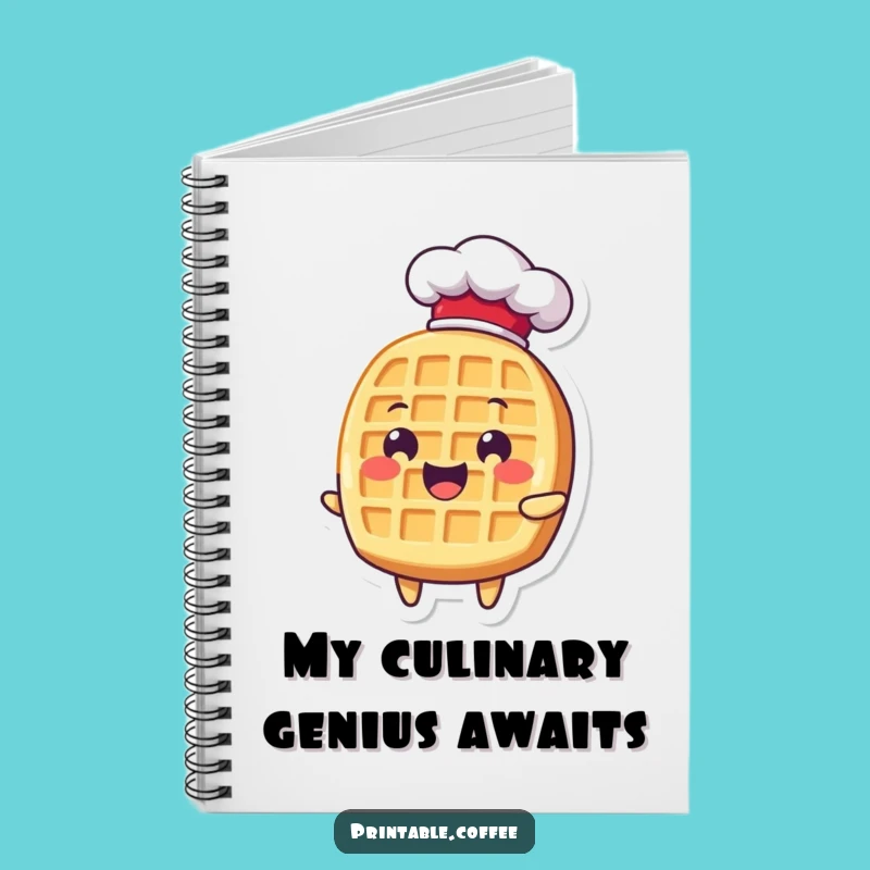 Funny Waffle Chef Hat Notebook: Delightful Notes and Ideas